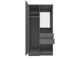 Nevada Full Grey Open Shelf Vanity Robe - inside